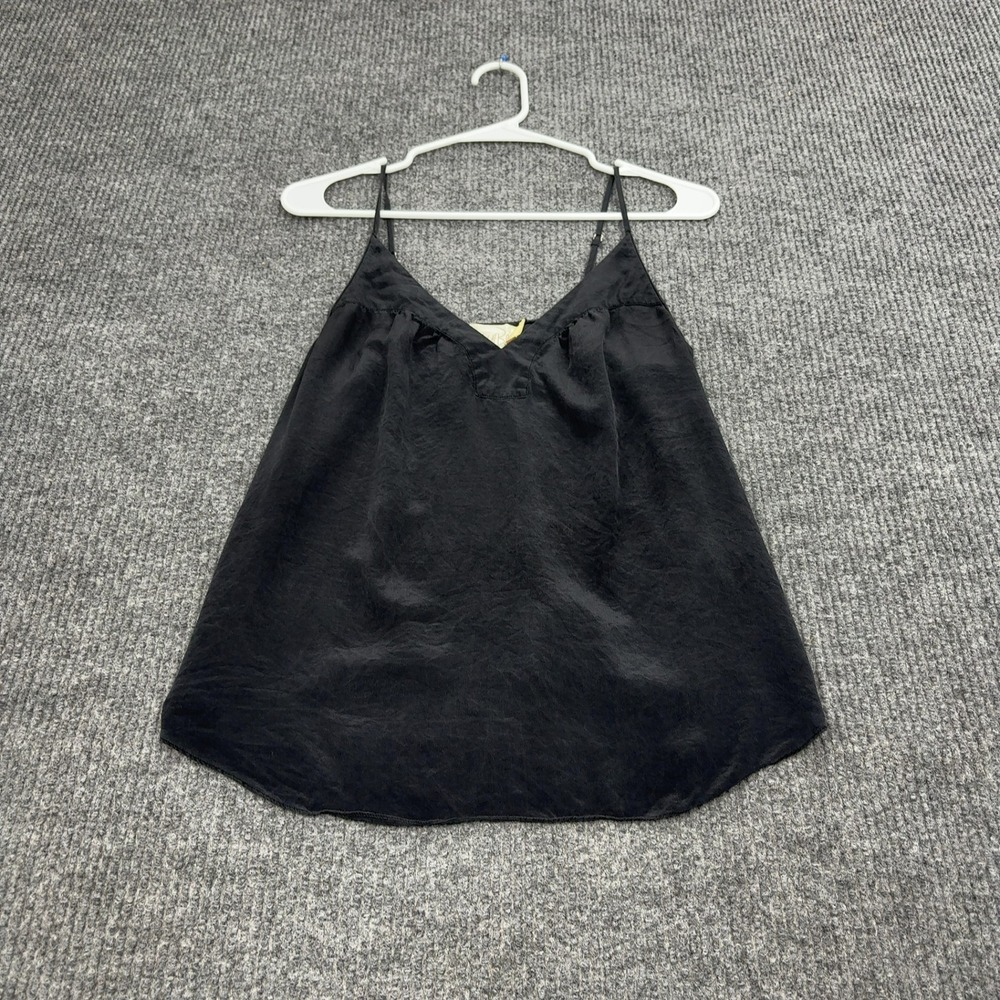 Rory Beca Tank Top Womens S Black Silk V Neck Camisole Minimalist Summer‎